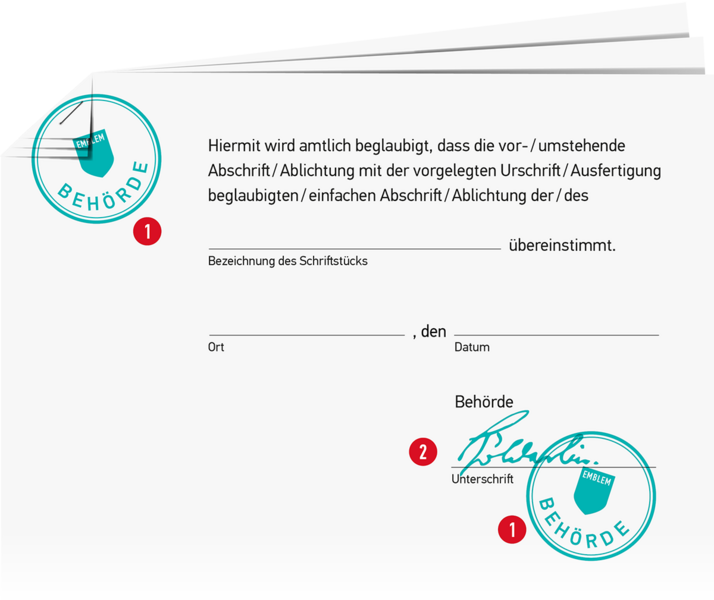 Notarielle beglaubigung englisch