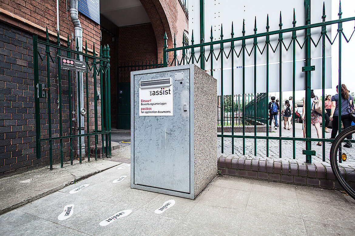 The uni-assist letter box.